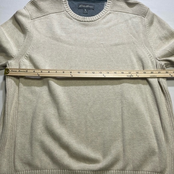 Eddie Bauer  Men’s XL Crew Neck Pullover Sweater Ivory. Pre-Owned. - Picture 3 of 6